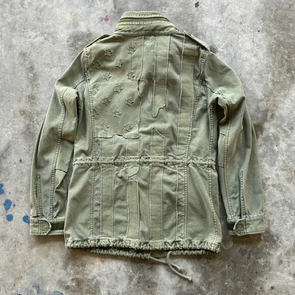 Vintage Denim & Supply USRL M65 Military American Flag Jacket Size XS - Picture 6 of 8